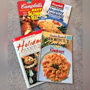 Set of 4 Vintage Recipe books 1980s & 1990s
